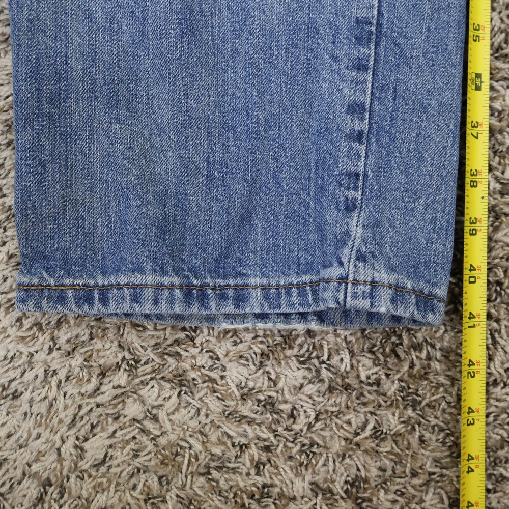 Levi's 569 Loose Straight Jeans 36x32 Baggy Y2K Mid Wash Blue Denim Whiskers - Picture 14 of 16
